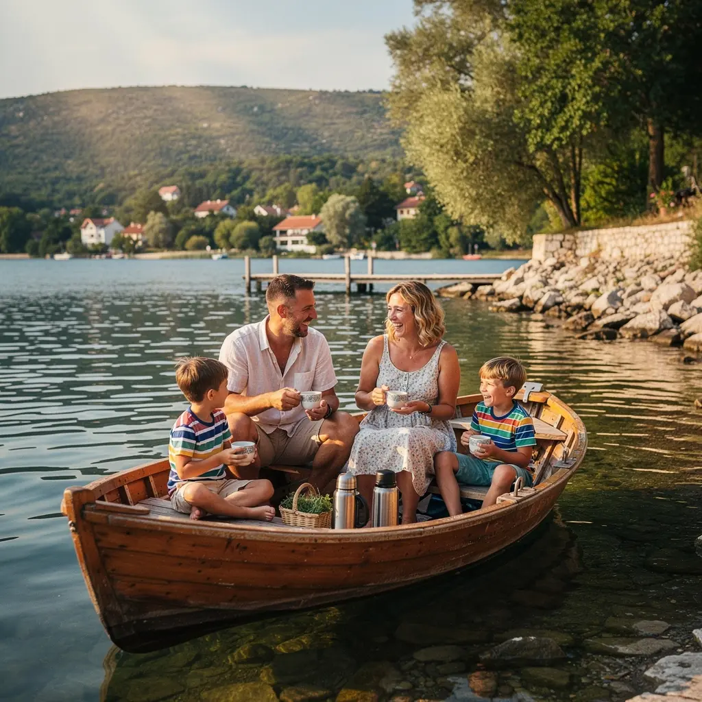 Čajna ceremonija u prirodi uz prekrasan pogled na more.