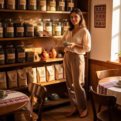 Zeleni čaj s medom i limunom, poslužen na drvenom stolu s prirodnim dekorom.